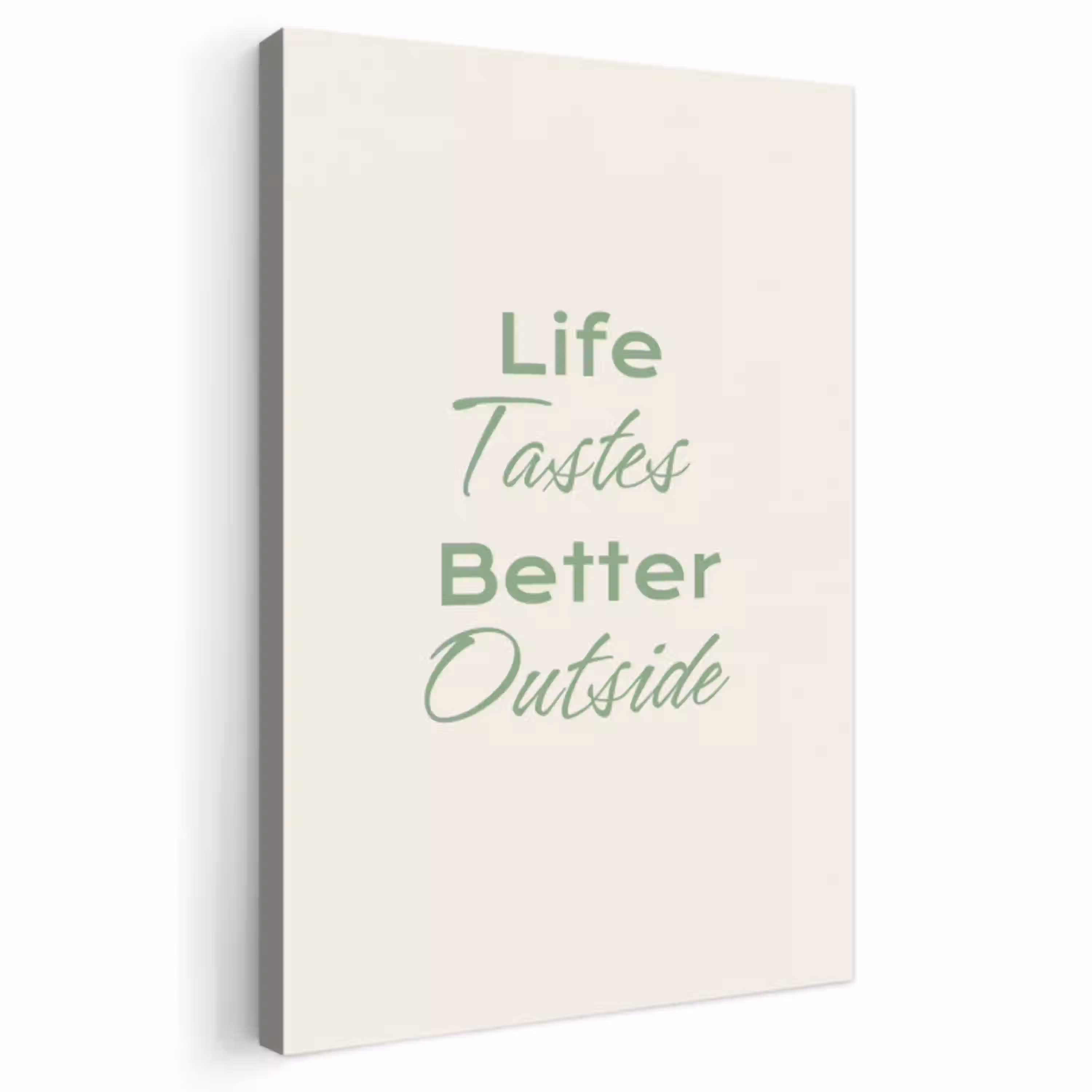 Tekst - Sierlijk - Letters - Groen canvas 2cm klein -3d