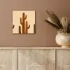 Cactus - Woestijn - Zand - Bruin aluminium wit klein -sfeer4