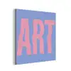 Art - Roze - Blauw aluminium wit klein -3d