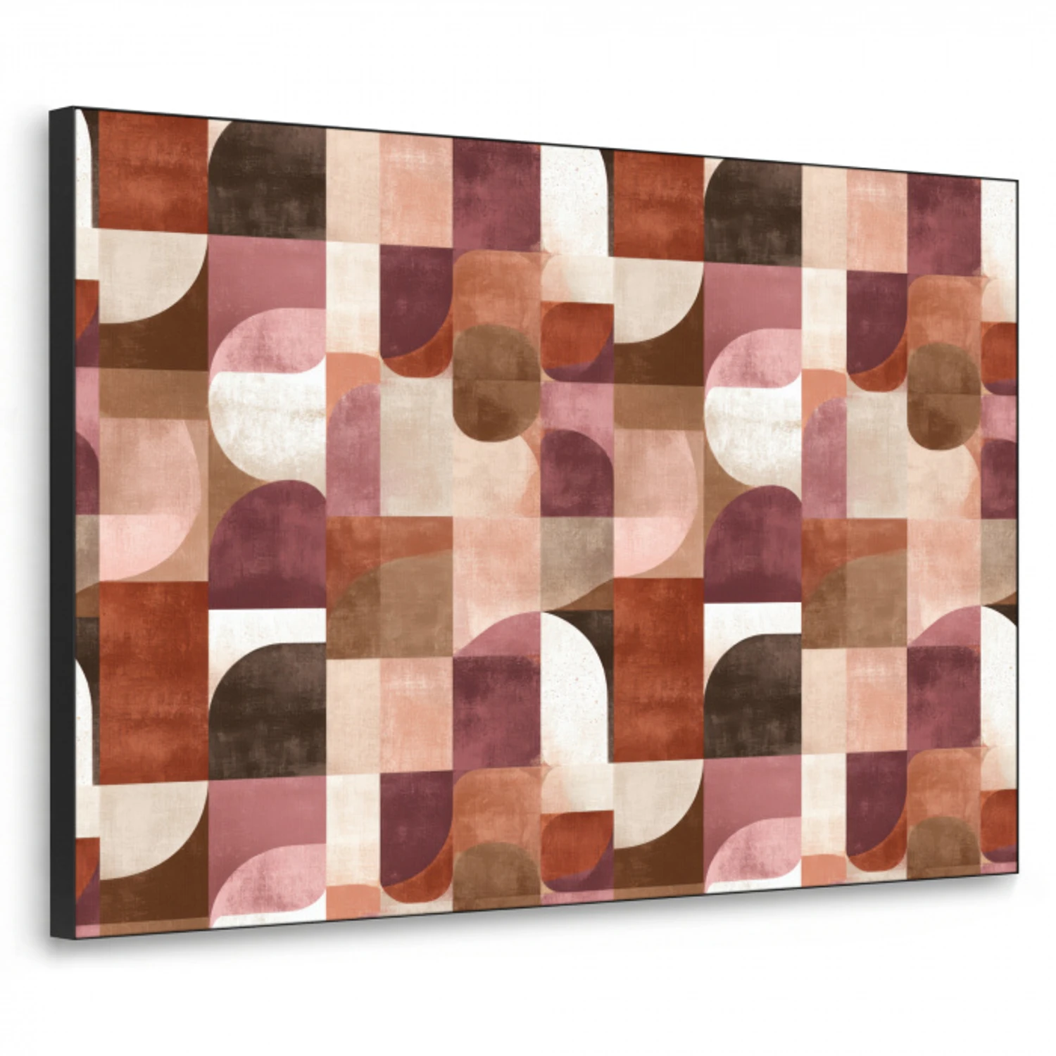 Geometrie - Modern - Retro Textielframe zwart klein 947 -3d
