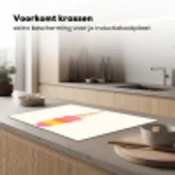 Schepijs - Hoorntje - Illustratie - Minimalistisch Inductie beschermer vinyl 3mm klein -sfeer1