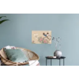 Bloemen - Vogels - Bloemen Muursticker klein -plant
