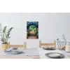 Doorkijk - Bloemen - Hortensia - Pad Muursticker klein -eettafel