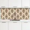 Retro - Bloemen - Design keuken achterwand 2 middel 871 -3d