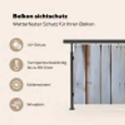 Hout - Planken - Verweerd Balkonbeschermer Duitsland klein -specs
