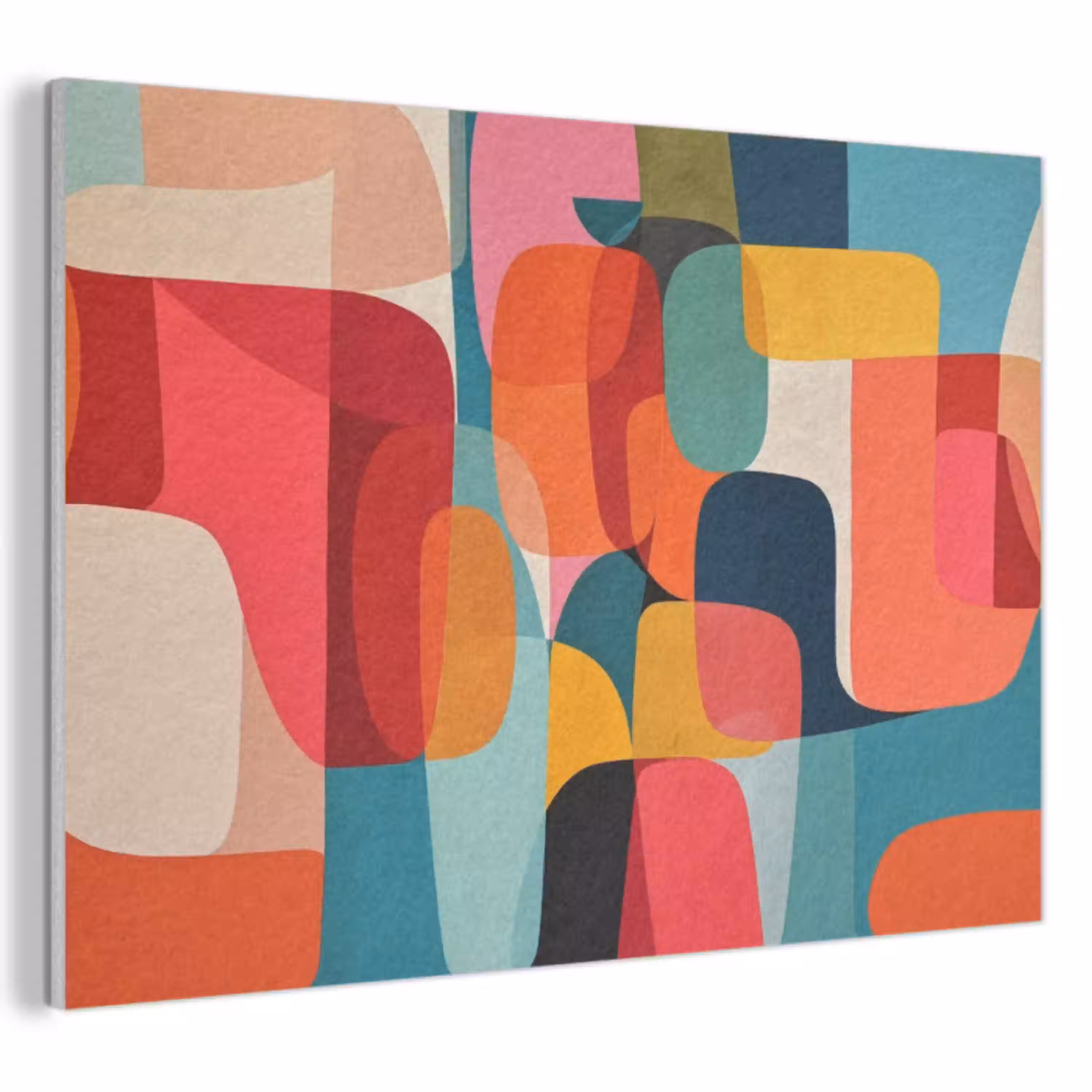 Vormen - Kleurrijk - Abstract - Vlakken PET vilt klein -3d