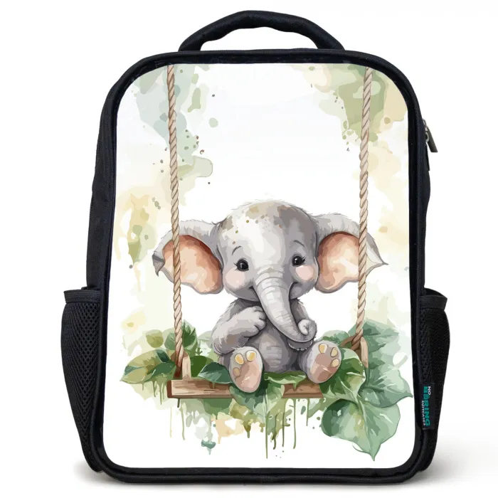Olifant - Dier - Kinderen - Jungle Rugzak - Zwart middel -3d