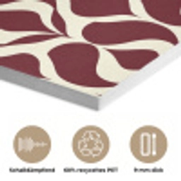 Rood - Druppelpatroon - Grafisch PET vilt klein 837 -closeup_DE