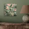 Compositie van bladeren - Groen - Roze aluminium wit klein -sfeer2