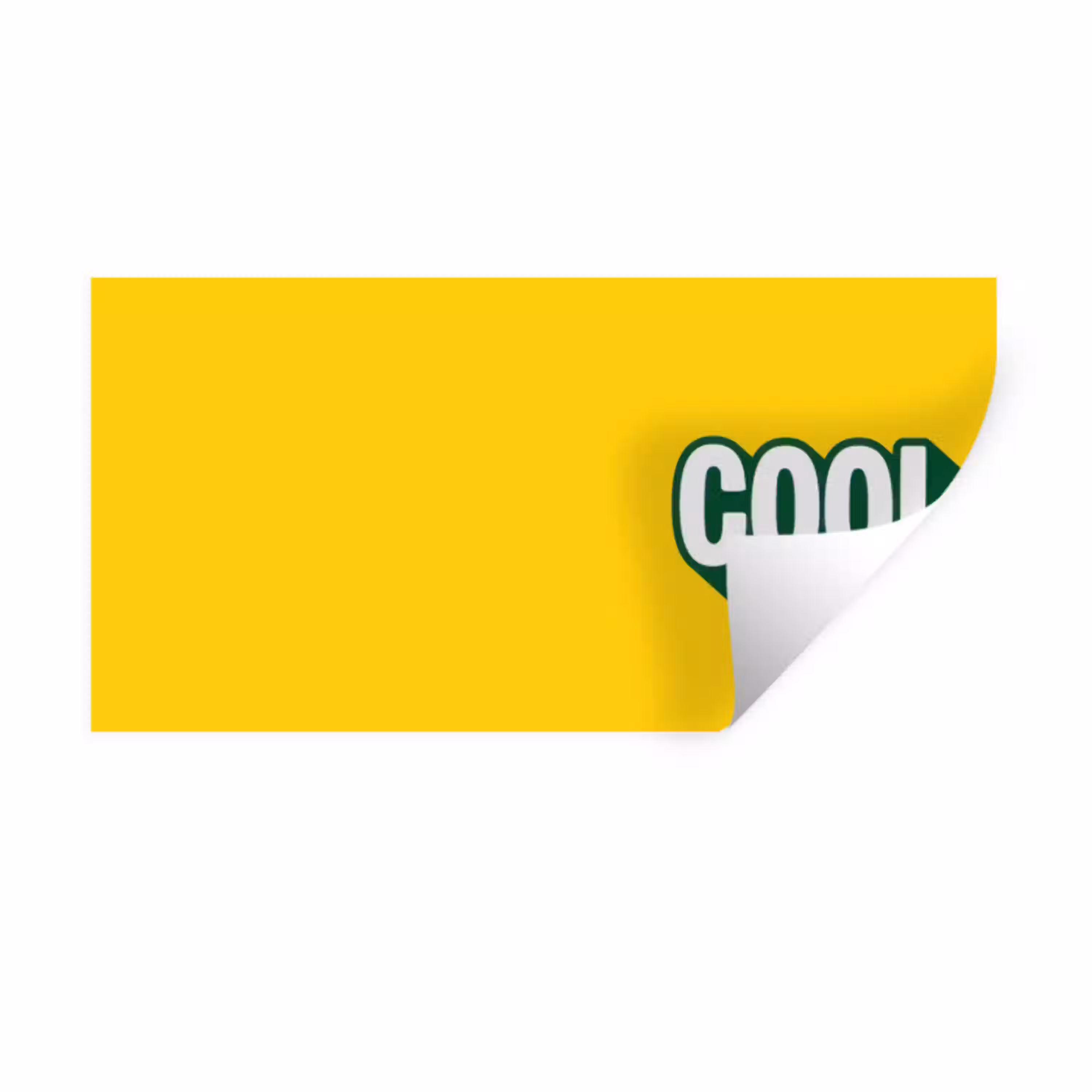 Cool - Geel - Groen Muursticker klein -3d