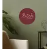 Bitch please - Rood - Blauw Wandcirkel behangsticker klein -sfeer2