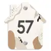 Abstracte vormen - Traditioneel Naambord Huisje klein -3d