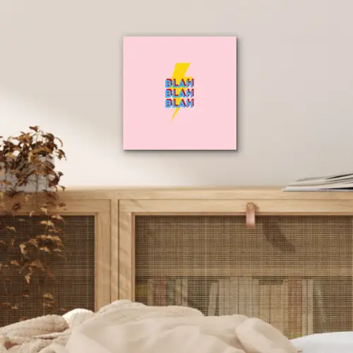Blah - Bliksem - Roze aluminium wit klein -sfeer3