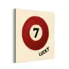 Cirkel - Zeven - Lucky - Rood aluminium wit klein -3d