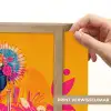 Vrouw - Zonnebril - Abstract - Oranje Light Box met batterij (Wandlamp) middel -USP_websiteprintNL