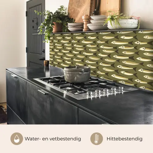 Vis - Patroon - Groen keuken achterwand 2 middel 871 -usp_NL