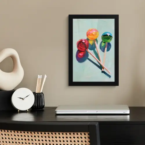 Lollys - Schaduw - Drie - Blauw fotolijst zwart zonder passe partout klein -sfeer1