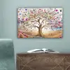 Levensboom - Goud - Kleurrijk - Abstract - Aesthetic canvas 2cm klein -sfeer4