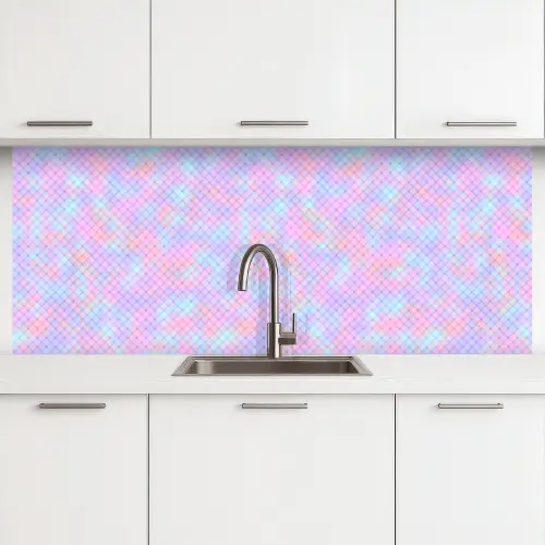 Design - Geometrie - Roze keuken achterwand 2 middel 871 -3d