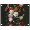 Stilleven met bloemen in een glazen vaas - Schilderij van Jan Davidsz. de Heem tuinposter los doek klein -3d