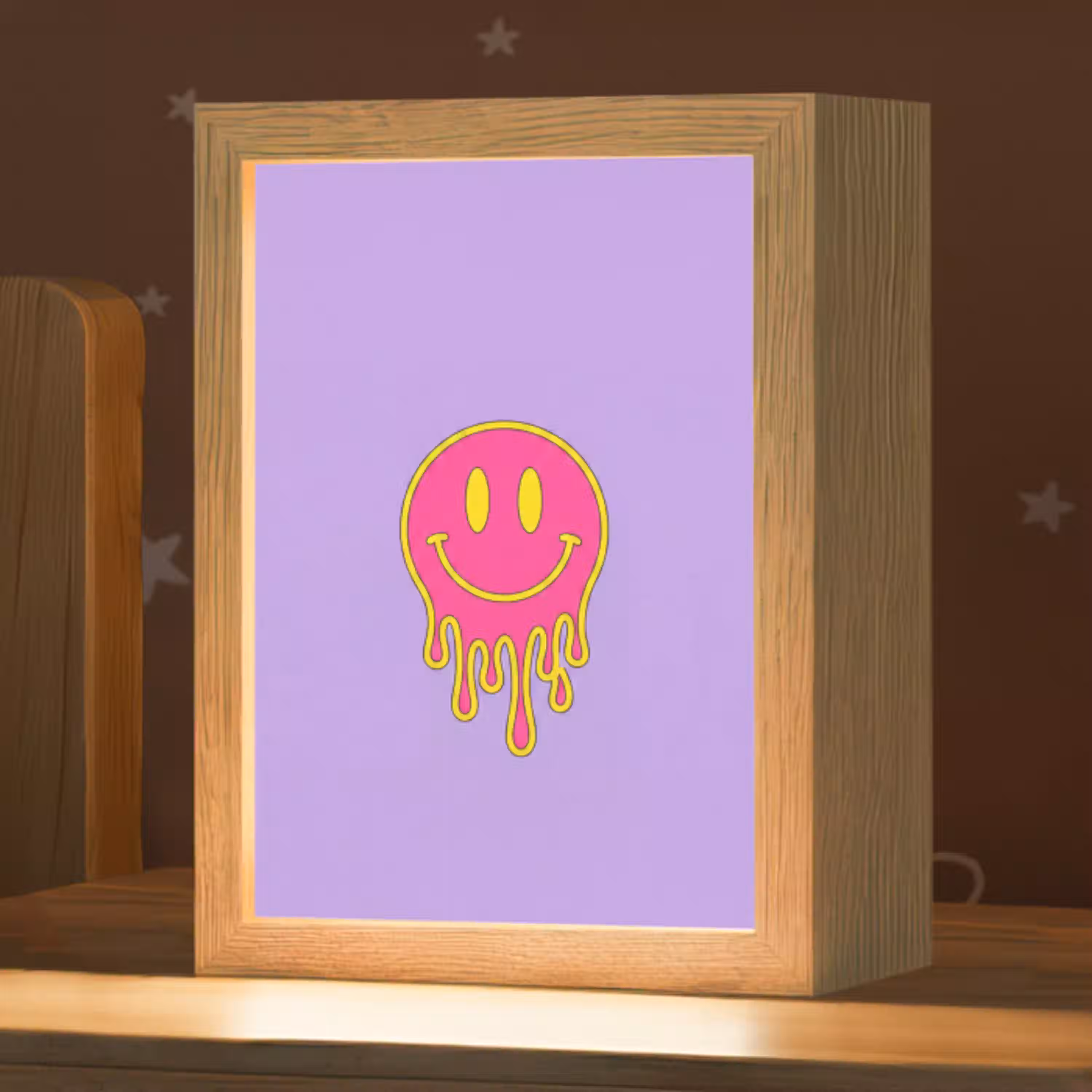 Smiley - Drip - Neon Light Box met kabel (Kinderlampje) klein -zzz_3d_website
