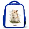 Dier - Natuur - Hamster Kinderrugzak - Blauw middel -3d