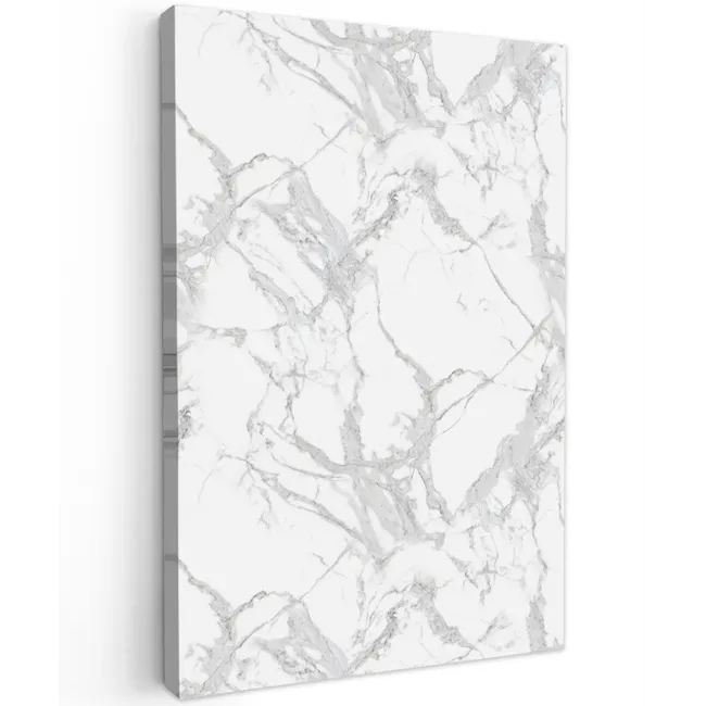 Marmer - Zuiver - Grijs - Aders Tuinposter op houten frame 2 cm dik klein 841 -3d