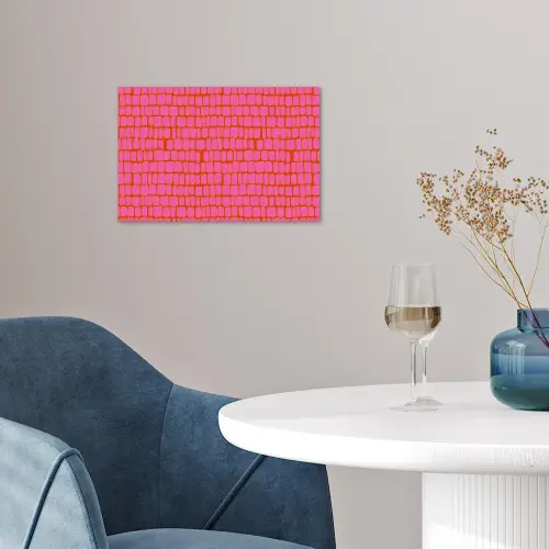 Organisch - Raster - Roze poster papier klein 62 -sfeer3
