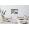 Doorkijk - Strand - Raam - Duinen - Zee Muursticker klein -eettafel