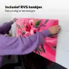 Bloemen - Verf - Roze Inductie beschemer met haakjes klein -ky-ophangen-nl