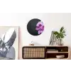 Orchidee - Bloemen - Roze - Flora Wandcirkel aluminium klein -kantoor