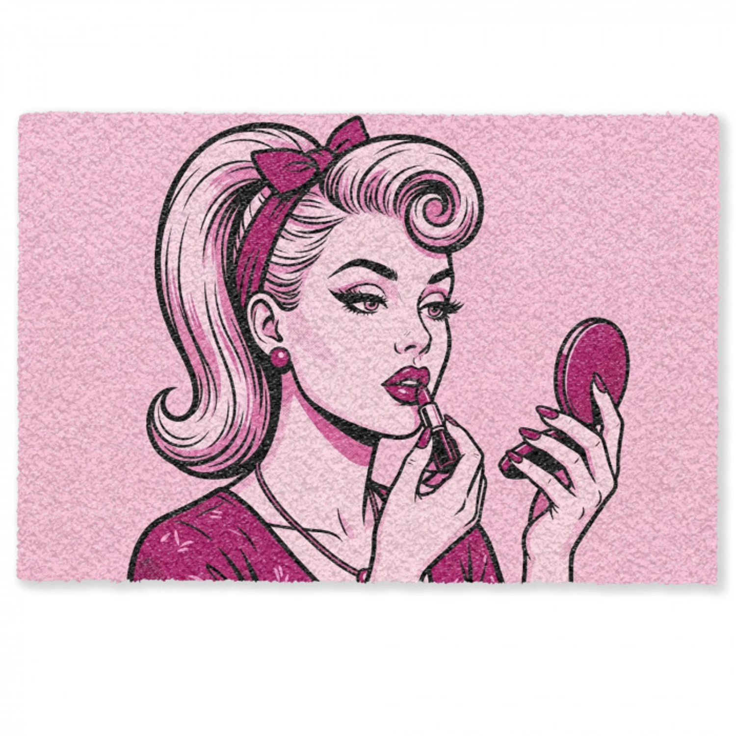 Vintage - Vrouw - Roze Deurmat klein -zkaufland3d