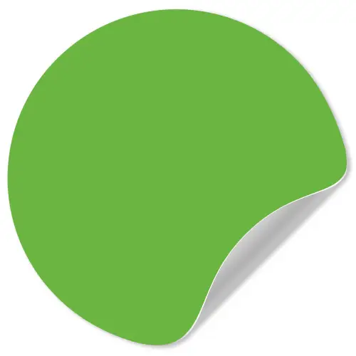 Groen - Kleuren - Natuur Wandcirkel behangsticker klein 186 -3d