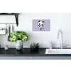 Panda - Paars - Sierlijk - Kawaii Muursticker klein -keuken