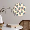 Retro - Disco - Bloemen - Discobal Wandcirkel behangsticker klein 186 -sfeer3