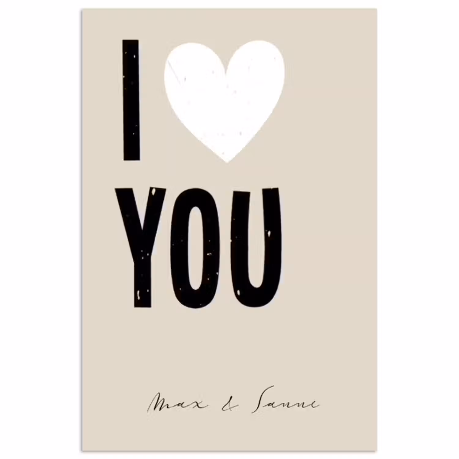 Gepersonaliseerde poster - I Love You