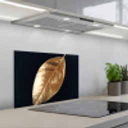 Bladeren - Black en gold - Luxe - Natuur - Planten keuken achterwand spatscherm klein -3d_schuin