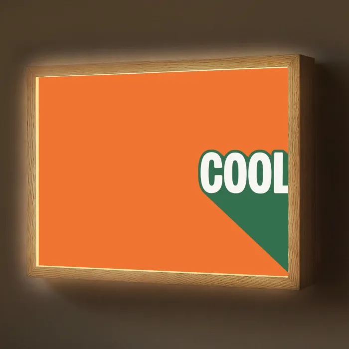 Cool - Oranje - Groen Light Box met batterij (Wandlamp) middel -z3d_website