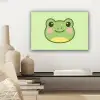 Kikker - Groen - Vriendelijkheid canvas 2cm klein -sfeer6