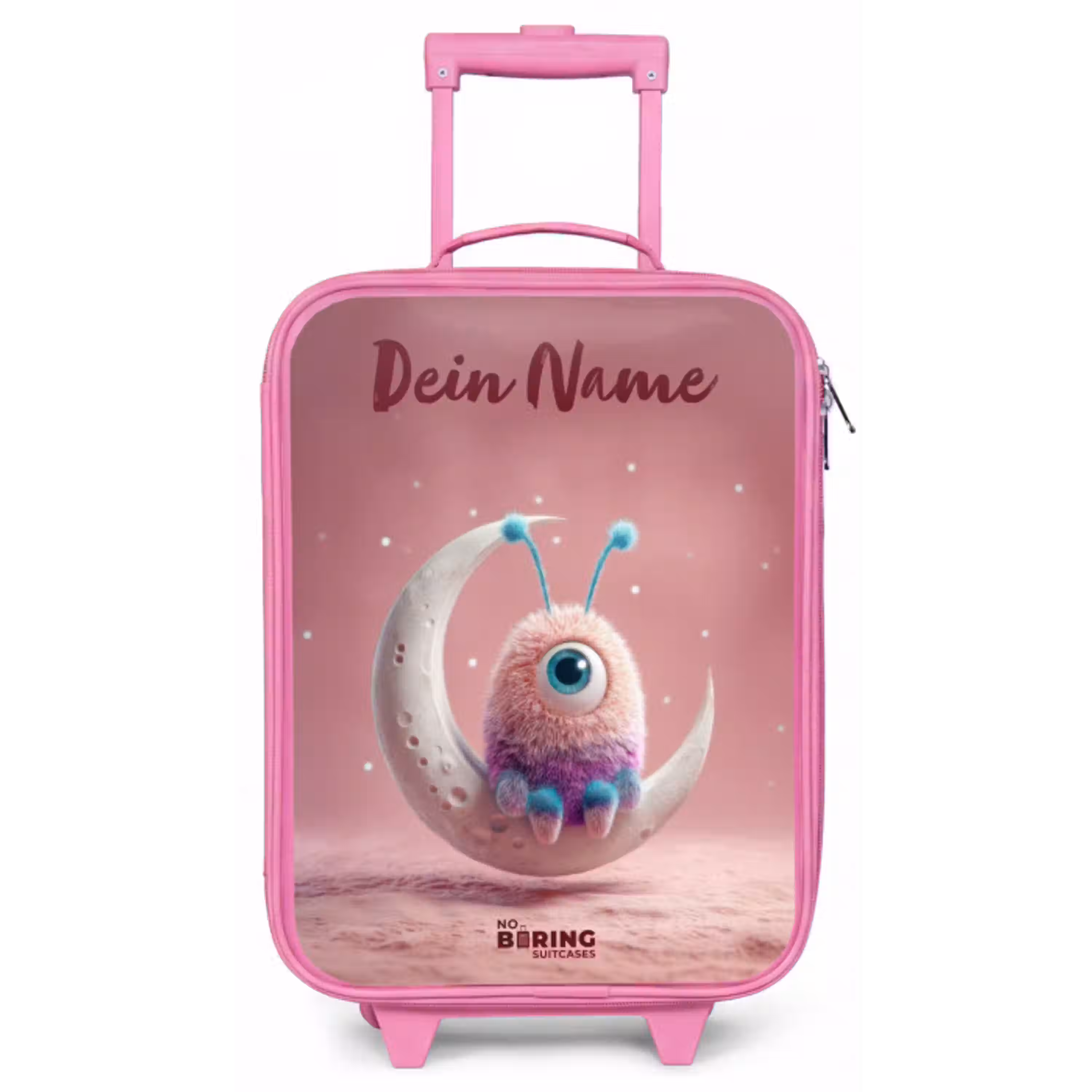 Maanwip met Pluizig Wezentje Kinderkoffer - Roze klein -zz3dotto