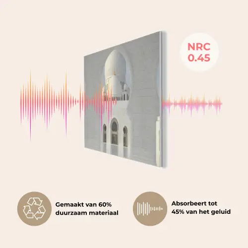 Witte koepel - Gouden Details - gebogen poort PET vilt klein -USP_NL