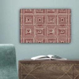 Geometrisch - Patroon - Rood canvas 2cm klein 34 -sfeer4
