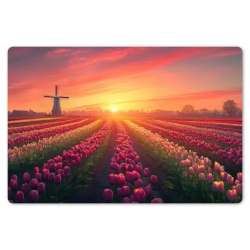Windmolen - Zonsondergang - Landschap Placemat vinyl groot -zzsfeer1_Kitchenyeah-website
