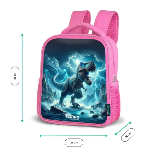 Donderslagdino Kinderrugzak - Roze middel -productfoto_formaten