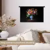 Kleur - Vaas - Bloemen - Boeket Wandkleed katoen klein -sfeer1