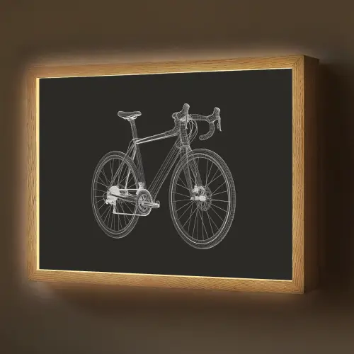 Lijnen - Illustratie - Wit Light Box met batterij (Wandlamp) middel -z3d_website