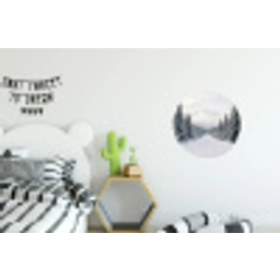 Weg - Sneeuw - Naaldbos - Winter - Avontuurlijk Wandcirkel aluminium klein -kinderkamer