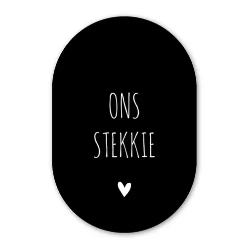 Quotes - Ons stekkie - Spreuken Wandcirkel Ovaal Forex klein -3d