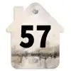 Geschilderd - Traditioneel Naambord Huisje klein -3d