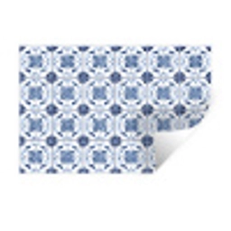 Patroon - Tegel - Blauw Muursticker klein 286 -3d